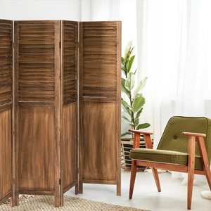 Cổ Truyền Thống Ngoài Trời/Trong Nhà Bằng Gỗ Riêng Tư Màn Hình Phân Vùng Tường Di Chuyển Có Thể Gập Lại Paravan Phòng Chia Màn Hình - Product Image 2