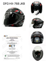 Casque de moto modulaire unisexe DFG, imperméable, certifié DOT, coque en ABS, visière double couche en PC, garantie 1 an, déverrouillage rapide