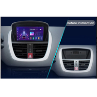 Radio Mobil Android 2 Din untuk Peugeot 207 2007-2014 Layar Sentuh Stereo Mobil Pemutar Video GPS dengan Carplay BT FM Plug and Play