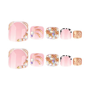 Juego de 24 Uñas Postizas de Lujo con Diseño de Patas de Leopardo, Uñas Decorativas 3D, Uñas a Presión para Decoración de Uñas de los <span class=keywords><strong>Pies</strong></span> - Product Image 4