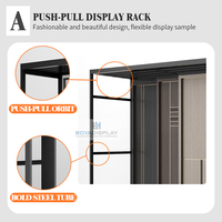 Support de présentation horizontal en bois et métal pour échantillons de carrelage céramique, cadre en alliage d'aluminium, présentoir Boya