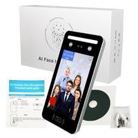 Machine de contrôle d'accès biométrique IA avec écran IPS 8 pouces, reconnaissance faciale, présenceur, lecture de veine palmaire et carte RFID, SDK gratuit et application mobile
