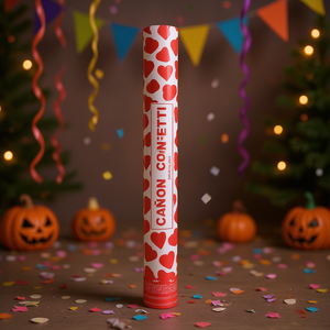 Cañón de Confeti en Forma de Corazón, Serpentinas de Plástico Rectangulares para Fiestas, Bodas, Halloween, Navidad, Pascua, Graduación, Cumpleaños - Product Image 2