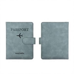 Nuevo Porta Pasaportes de PU con Protección RFID Antirrobo, con Cierre y Broche, Multifuncional, para Documentos de Viaje y Tarjetas de Visita - Product Image 1