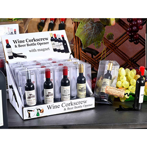 Sacacorchos Decorativo para Botellas de Vino, También Apto para Cerveza, Multifuncional, con Forma de Botella de Plástico - Product Image 1