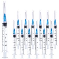 Jeringa Manual de 3 ml con Conexión Luer Lock, Aguja de 23G y 25 mm, Esterilizada y Envasada Individualmente, Adecuada para Uso en Laboratorio, Medición de Líquidos