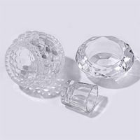 Haute qualité Nail Art cristal tasse transparence octogonale magique verre tasse cristal ongles cristal liquide tasse