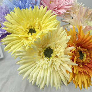 YOPIN-7960 Flores de Crisantemo de Seda Artificiales Hechas a Mano, Estilo Natural, Gerbera para Accesorios de Fotografía de Bodas - Product Image 2