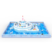 Château gonflable commercial en forme de maison de pain d'épices, château gonflable pour enfants, fête en plein air, design à thème avec gâteau et bonbons pour les fêtes