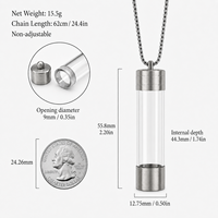 Pendentif Bouteille en Cristal d'Améthyste Naturelle, Diffuseur d'Huiles Essentielles pour Aromathérapie, Collier Flacon, Bijou de Guérison