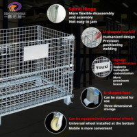 Contenedor de Malla de Acero Galvanizado en Caliente de Alta Disponibilidad y Bajo Contenido de Carbono, Capacidad de 1700 kg, Equipo de Almacenamiento de Carga