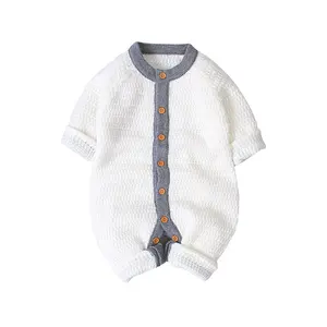 MImixiong 热卖蹒跚学步的孩子连身衣衣服可爱的新生婴儿针织软 Romper 的女孩男孩