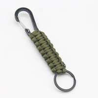 Promotion : Porte-clés robuste en paracorde avec mousqueton, cordon tressé pour clés, sac à dos, camping, randonnée, équipement de plein air (RTS)