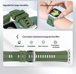 Correas de Reloj de Caucho Fluorado de Alta Gama para Apple Watch Ultra 49mm SE 44mm Series 10/11 46mm, Resistentes al Agua, Deportivas - Product Image 4