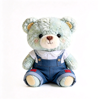 Ours en peluche vert menthe en gros avec col en dentelle, ours en peluche doux et moelleux pour la décoration de chambre