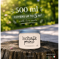 Peinture liquide acrylique LaChalk Hybrid Chalk Resin 11 HONEY 500ml pour meubles, application au pinceau, fabriquée en Italie