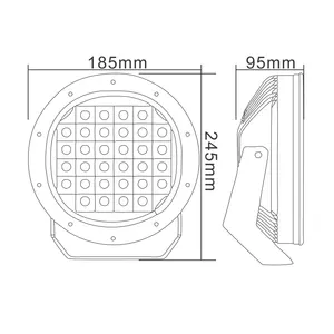 Lampe de travail Led haute puissance de 7 pouces, 8200Lm, feux tout-terrain à faisceau lumineux pour camion tout-terrain, lumière de conduite pour Jeep, camion 4x4 ATV SUV