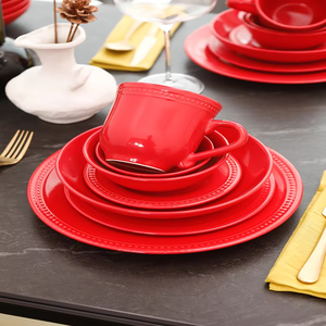 Selling Handcrafted Clay Designer's Unique Restaurant Tableware Ceramic Tableware <b>Set</b> with Tea <b>Cup</b> <b>Set</b> Dinnerware <b>Sets</b> - Product Image 3