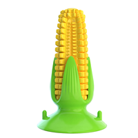 Jouet à mâcher en forme de maïs à ventouse absorbant le son pour chiens avec fonction de brossage des dents