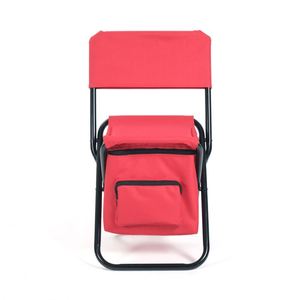 Lightweight Folding <b>Camping</b> Chair with Cooler Bag <b>Portable</b> and Durable for Fishing - Product Image 1