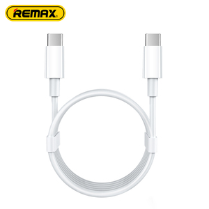 Remax unisciti a noi cavo dati di ricarica rapida da tipo C a tipo C USB C PD bianco autoavvolgente - Product Image 1
