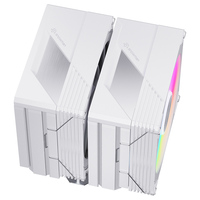 Refroidisseur de processeur SNOWMAN AX880-ARGB-WH, ventilateur en aluminium à roulement fluide de 120 mm, 8 caloducs, radiateur 1W pour processeur de bureau