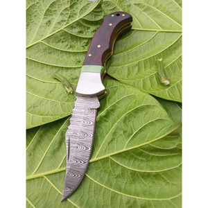 Couteau pliant en acier Damas de haute qualité, personnalisable, avec manche en bois, support OEM disponible, pour le camping et les activités de plein air - Product Image 6