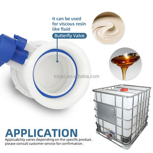 Vanne papillon Tonjet DN80 avec adaptateur femelle, interrupteur de vidange en plastique, réservoir IBC de <span class=keywords><strong>1000L</strong></span>, raccords de tuyau S100*8, conteneur d'eau - Product Image 2