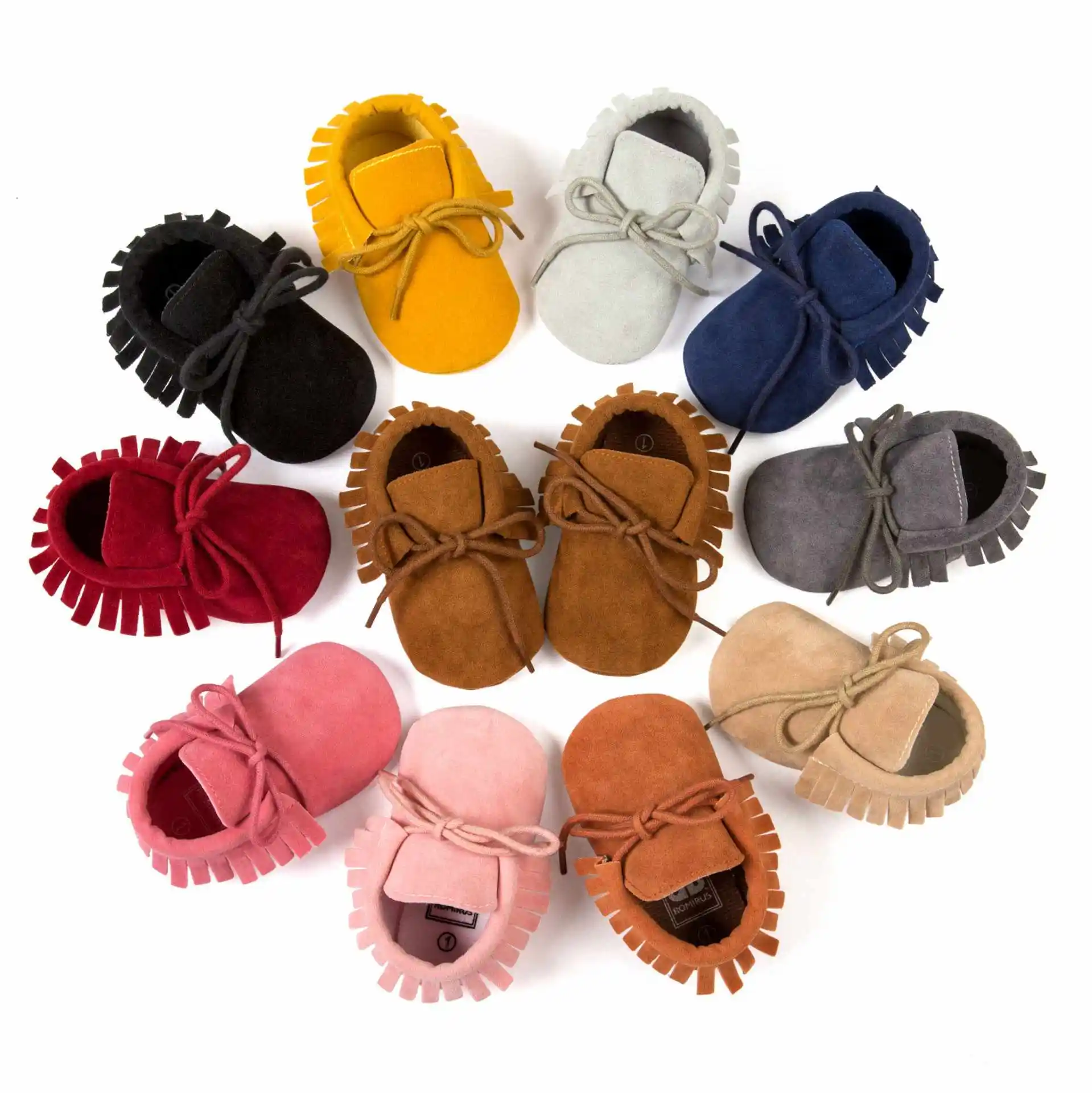 Wholesale Hot sale Soft Sole baby shoes Moccasin girls Baby First Walker Shoes Toddler PU Leather Non-Slip Newborn Infant Shoes