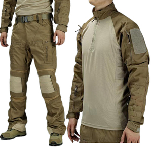 Usine OEM Pro grenouille marron uniformes tactiques garde de sécurité uniformes chemises uniformes de chasse randonnée en plein air filet de Camouflage - Product Image 4
