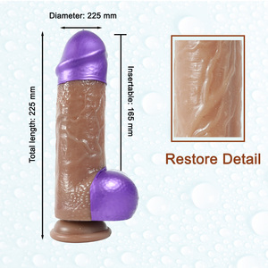 Silicone realistico 572g grande pene telecomando per la pelle sensazione di riscaldamento Dildo vibratore sesso giocattolo per le donne adulti per gli uomini giocattoli sessuali - Product Image 6