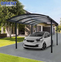 Grand système de carport en aluminium, abri élégant pour une ou deux voitures, idéal pour le stationnement des véhicules
