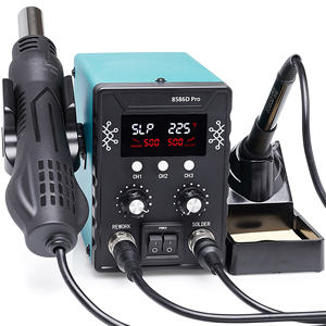 8586D Pro 2 en 1 Station de soudage ESD 700W Station de soudage de reprise SMD Pistolet à air chaud Outils de réparation de soudage <span class=keywords><strong>Fer</strong></span> à <span class=keywords><strong>souder</strong></span> - Product Image 1