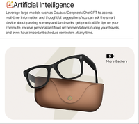 Lunettes Audio Intelligentes en Promotion avec IA, Lunettes de Soleil Intelligentes avec Caméra pour Photos et Vidéos, Contrôle Tactile, Traduction IA