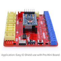 OPEN-SMART Easy IO Shield Kit Ekspansi Sensor Warna-warni XH 2.54mm yang Mudah Dipasang dengan Papan Pro Mini / Kabel USB untuk Ardruino G136