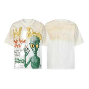 Camiseta de manga corta de algodón puro para hombre, estilo hip hop, informal, con estampado completo inspirado en la <span class=keywords><strong>película</strong></span> Tide, ideal para el verano, transfronteriza. - Product Image 2