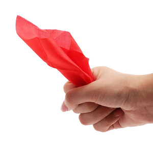 Bufanda mágica roja de 15x15 cm, accesorio de tela para adolescentes, accesorio para trucos de magia - Product Image 4