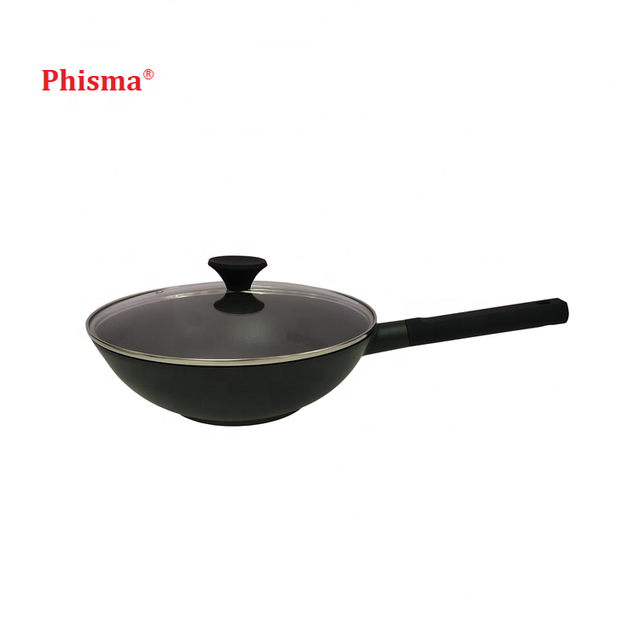 Phisma  Non Stick Frying Pan Round Wok Flat Bottom Cookware for Induction Stove Household Kitchen