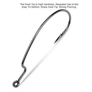 Thép Carbon Lớn Hookset 25 cái/túi Đen Nickel Bù Đắp 1/0 #2/0 # Rộng Khoảng Cách Móc Sâu - Product Image 3