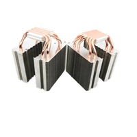 Dissipateur thermique à double tour à 4 tubes de type pince : Refroidisseur d'air modulaire haute performance à tubes en cuivre pur