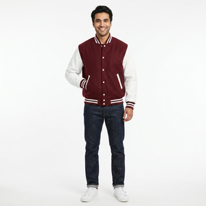 Veste universitaire de qualité supérieure pour l'hiver, broderie frontale, style streetwear, respirante et élégante pour hommes, vente en gros - Product Image 1