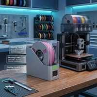 Armoire de séchage de filament pour imprimante 3D PLA/ABS/PETG, diamètre 1,75 mm/0,30 mm, température d'impression 200°C, compatible BambuLab, plastique