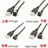 0.3m 90 Degrés Angle USB2.0 Micro Câble Usb 4 Directions