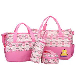 KBW551 Hot Selling Five-piece Mummy Set Bag Hight Quality Multifunctional Maternity Bag Large Capacity Mum Baby Travel Bag