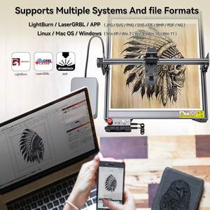 Grabador Láser <span class=keywords><strong>ATOMSTACK</strong></span> X20 <span class=keywords><strong>Pro</strong></span> <span class=keywords><strong>A20</strong></span> S20 <span class=keywords><strong>130W</strong></span>, Máquina de Grabado DIY con Rodillo Rotatorio R1Pro para Vasos, Anillos y Tazas - Product Image 5