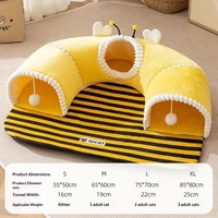 Nouveau Nid pour Animaux de Compagnie Transfrontalier : Villa pour Chat Chaleureuse et Sûre – Espace de Sommeil Automne/Hiver pour Chats Adultes, Utilisation Intérieure
