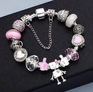 Kit de fabrication de <span class=keywords><strong>bracelet</strong></span> à breloques DIY de dessin animé Breloques de robot Khali Bracelets à breloques - Product Image 2
