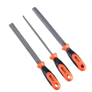 High quality 8 inch 3 PC wood rasp set flat semi-round round rasp file