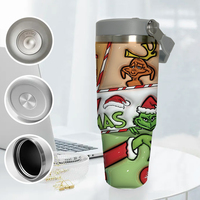 Idée de cadeau de Noël 30oz gobelet écologique en acier inoxydable impression UV personnalisée expédition rapide USA