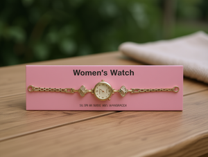 Orologio da Donna Placcato Oro con Cassa Rotonda, Cinturino in Lega e Funzione Luminosa - Product Image 2